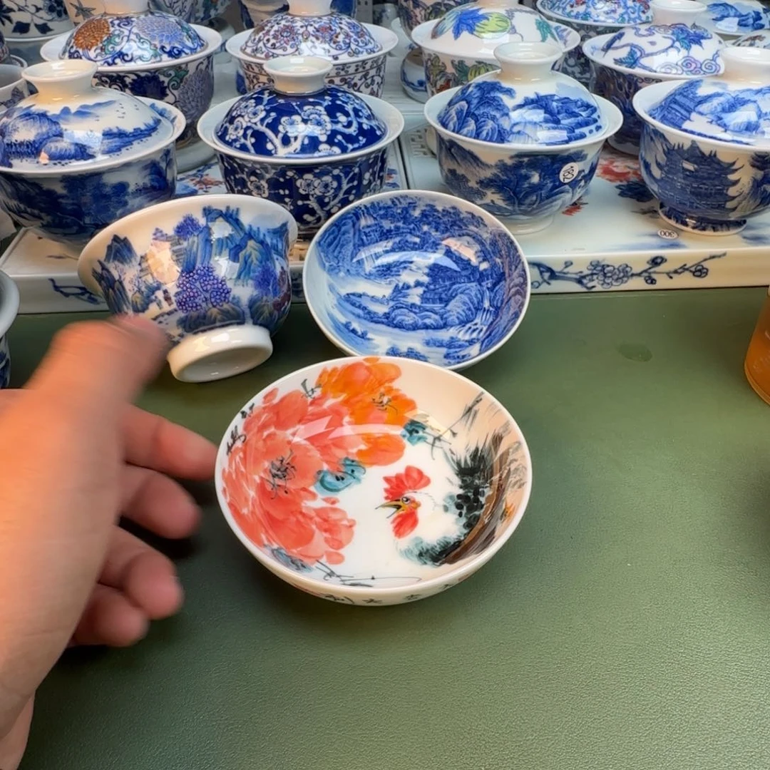 纯手工纯手绘茶具石头226