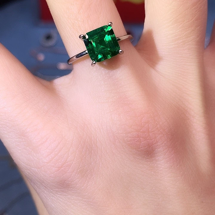 透辉石戒指银S925镶嵌