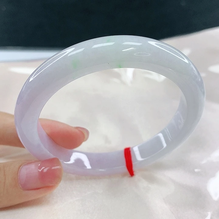翡翠未镶嵌手镯圈57，04181