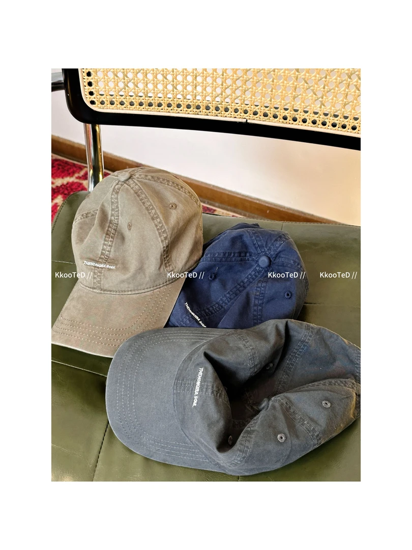 KkK【帽子大户 】水洗做旧软顶百搭大帽遮鸭舌帽