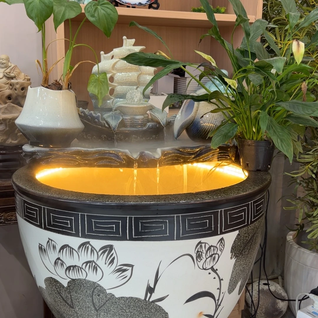 陶瓷景德镇陶瓷流水摆件