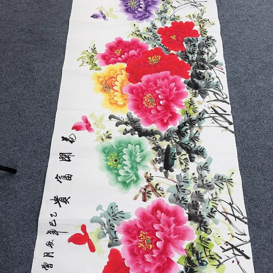 国画作品小姐姐放漏中