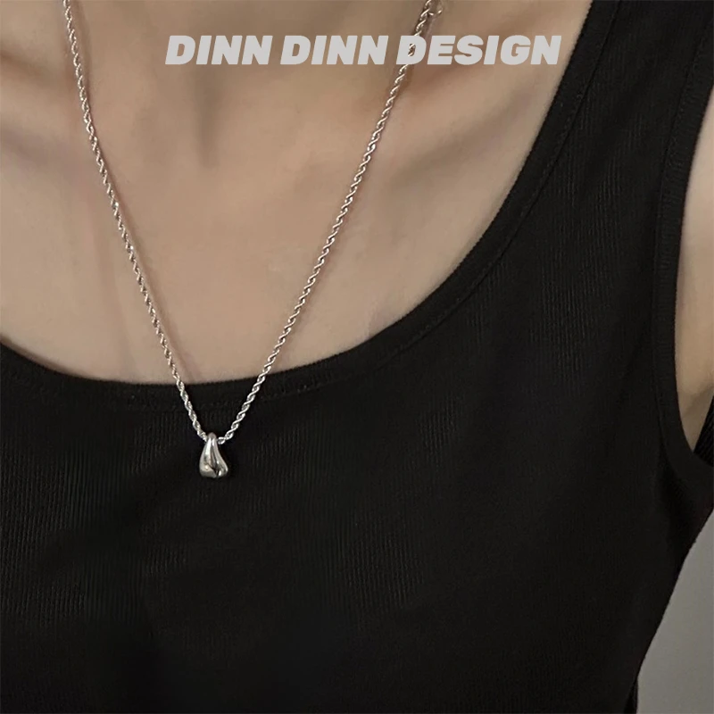 DINN DINN DESIGN 黄铜项链 银色水滴项链