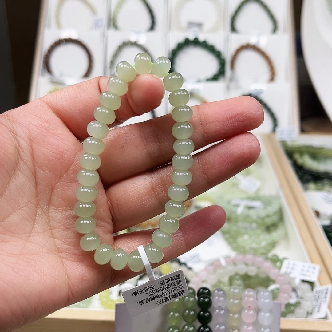 玛***）和田玉未镶嵌手串