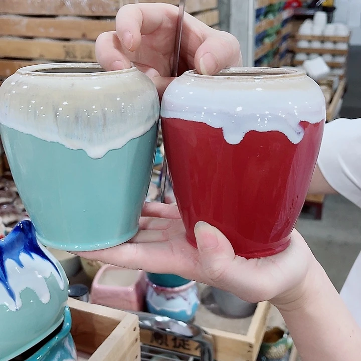 有孔，凑10元包邮陶瓷花盆发货！