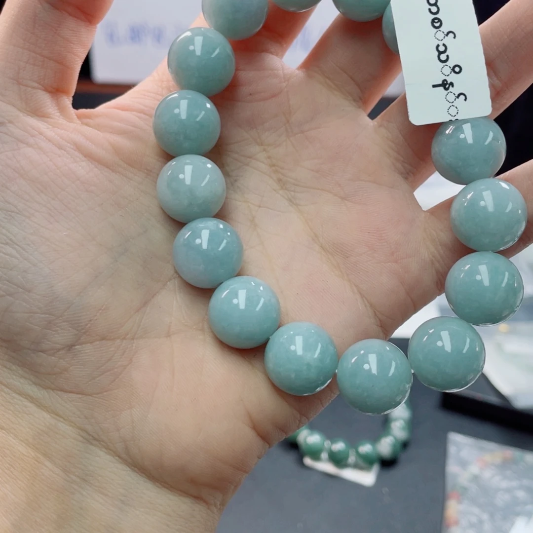 未镶嵌定制翡翠珠串13.5