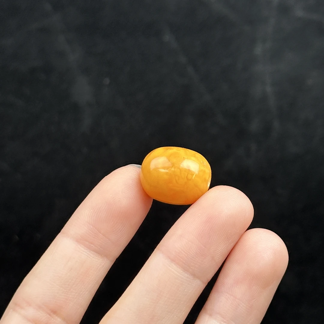 K7454天然原矿蜜蜡 鸡油红桶珠13.2*16.3mm支持复检假一罚十