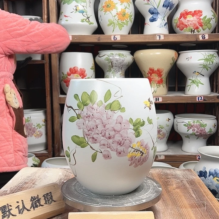 摆件但盆紫藤新款陶瓷