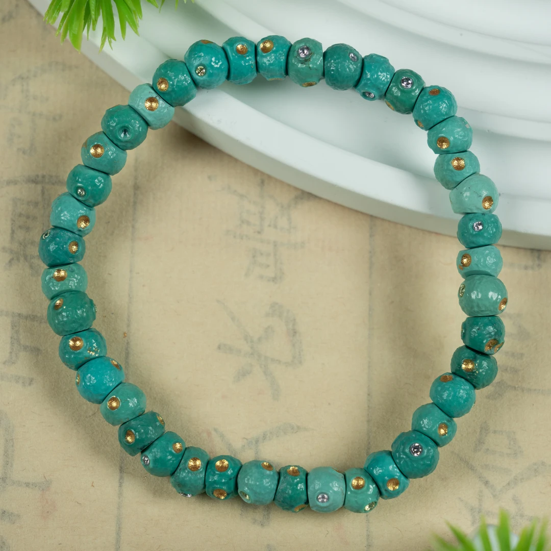 【东方灵玉】原矿高瓷精品绿松石随型DIY手串节日好物百搭气质款