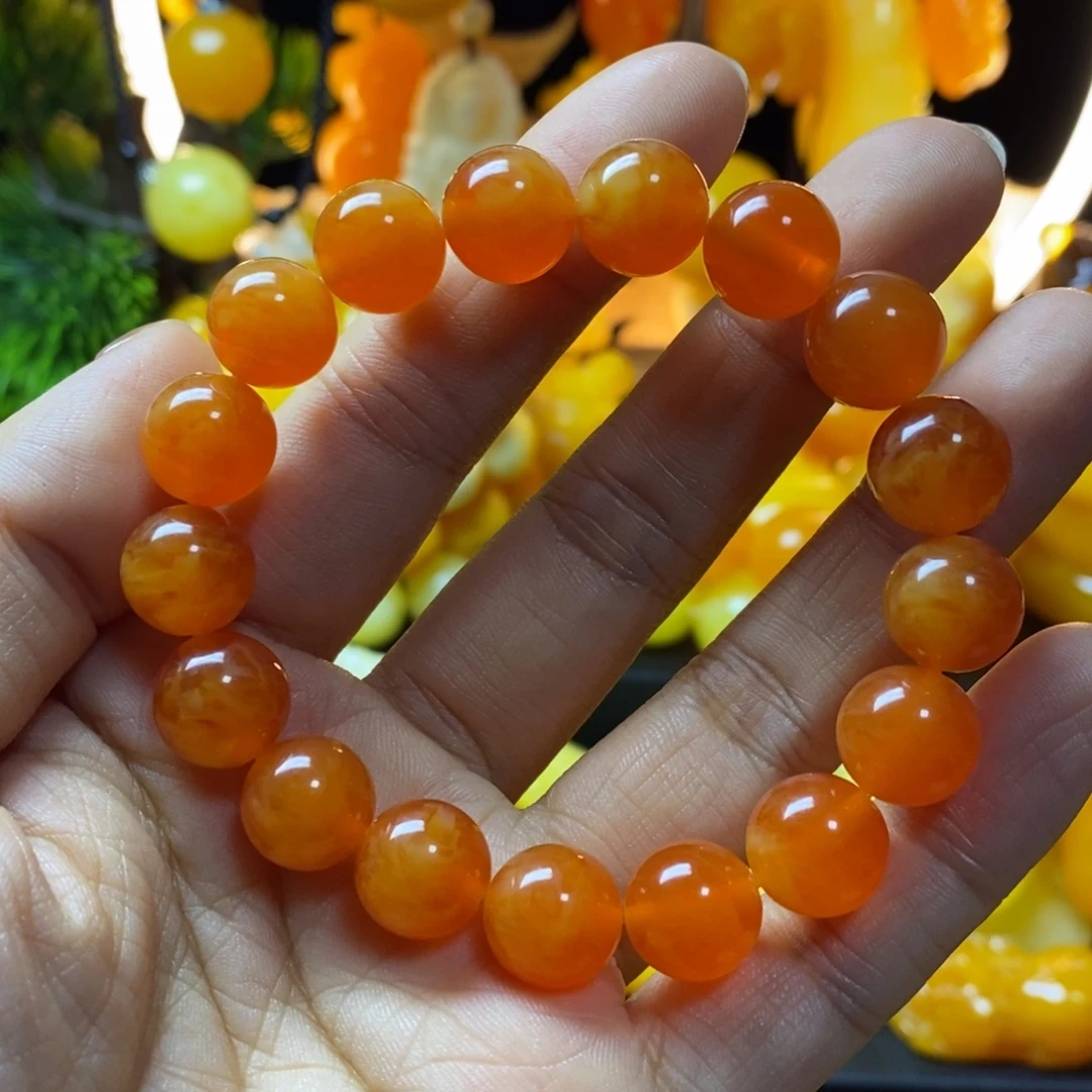范****无非金属全品无暇蜜糖红12精品手串