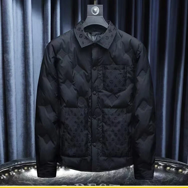 CB-2027-冬季新款简约拼接轻薄时尚羽绒服外套男女同款*H