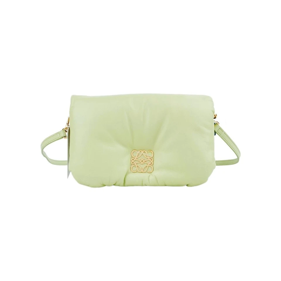 99新 LOEWE/罗意威 Goya闪亮纳帕小羊皮填充包斜挎包
