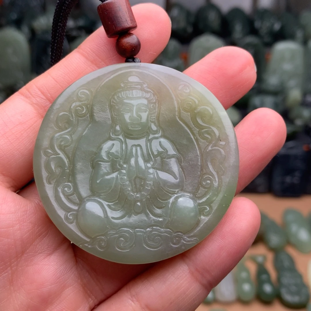 和田玉未镶嵌颈饰挂件94