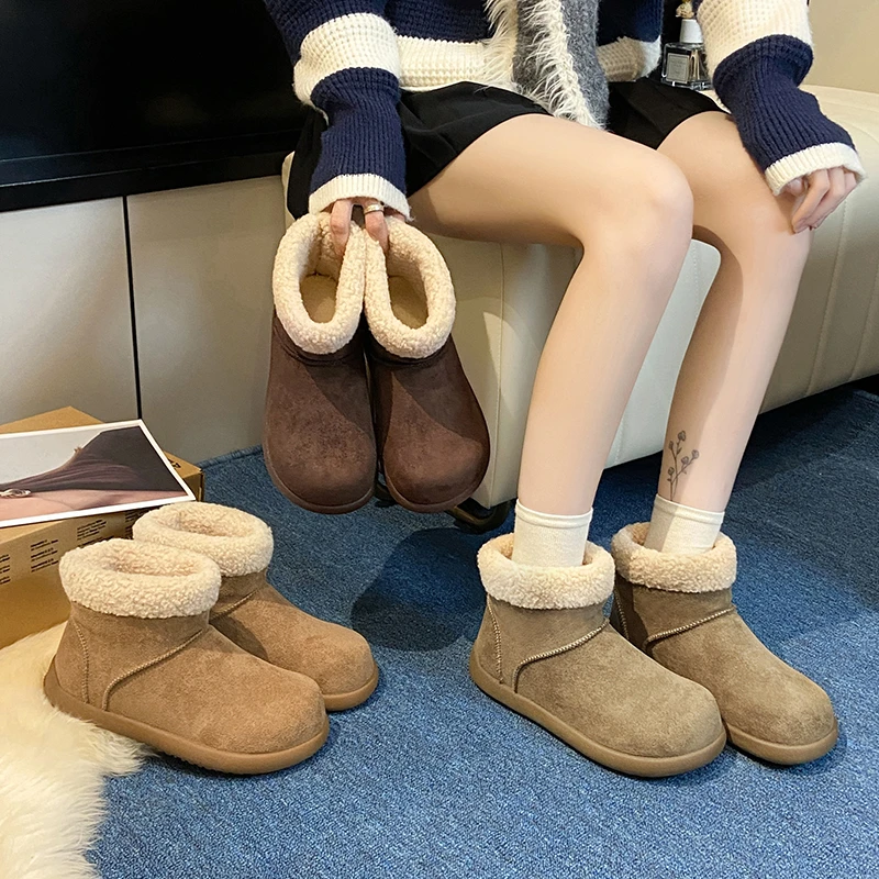 【800-840】新款冬季雪地靴芒果头卡皮巴拉防滑百搭厚底保暖女款Y雅