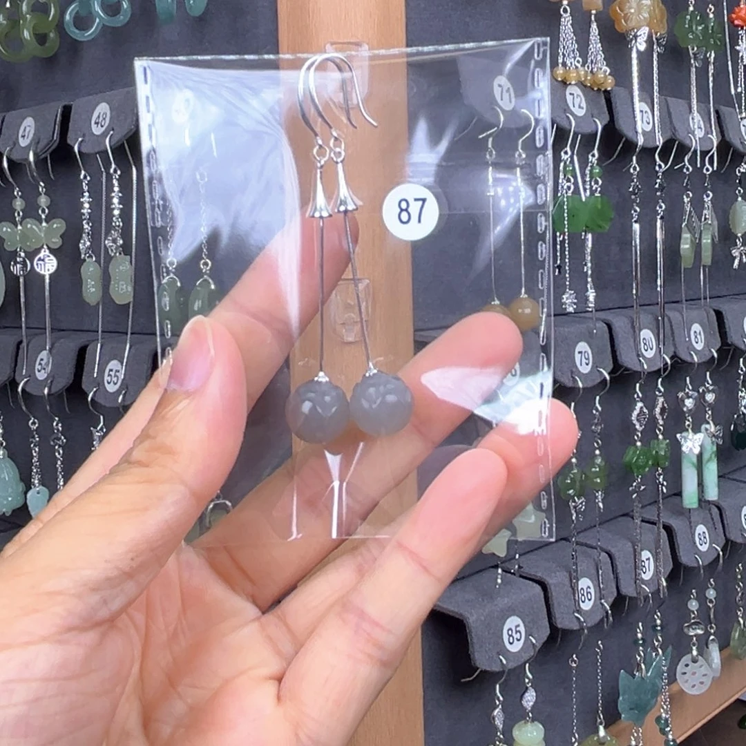 和田玉银S925镶嵌耳饰郭**忘