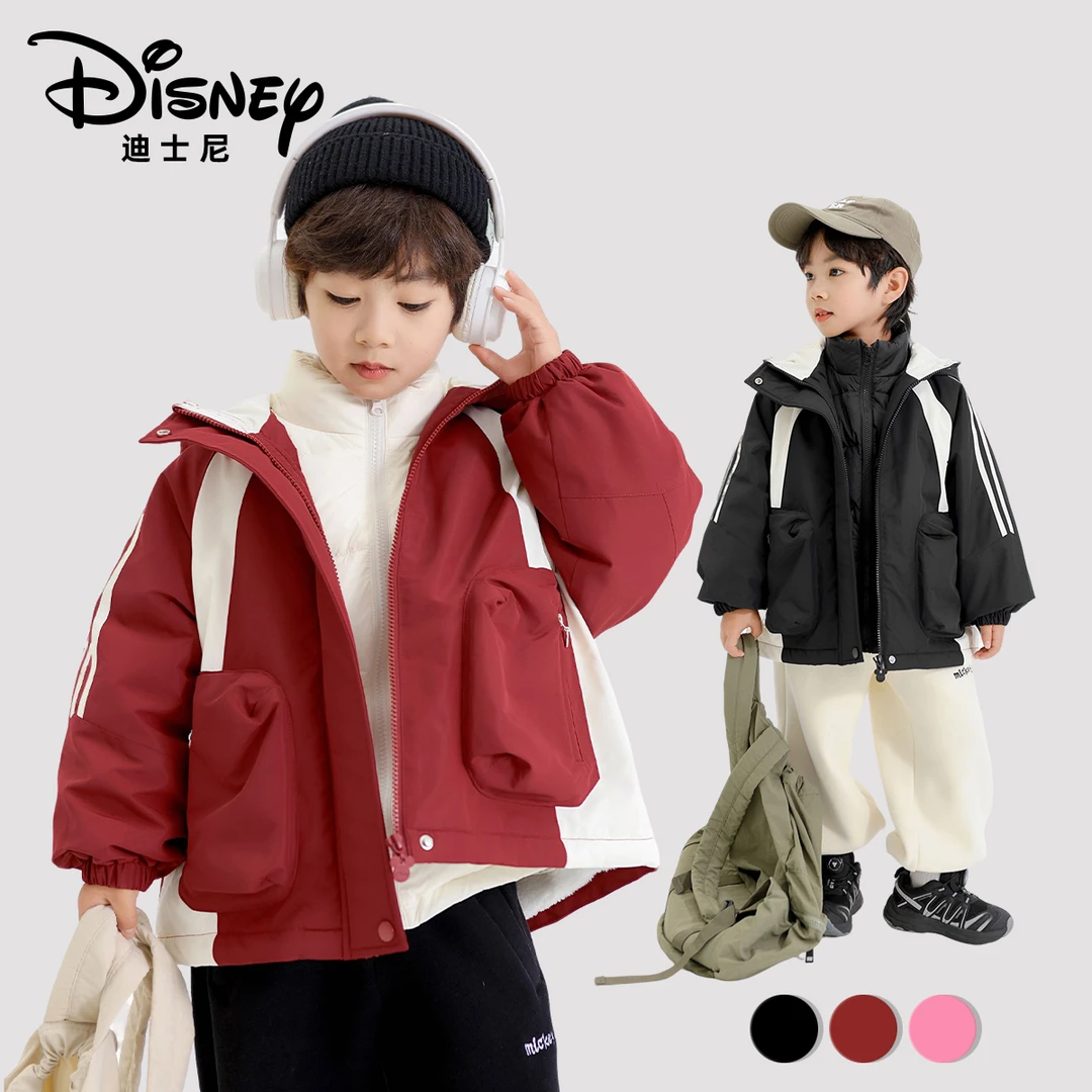 Disney/迪士尼秋冬儿童日常保暖防寒加厚加绒外套XHR3SW696