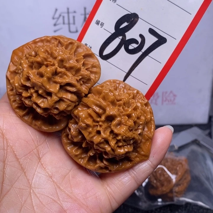 文玩核桃把件807，48官帽