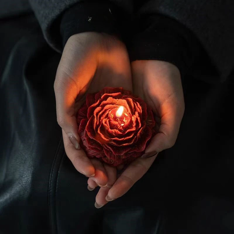 经典牡丹花香薰低温蜡烛香薰摆件牡丹手作伴手礼ins摆件