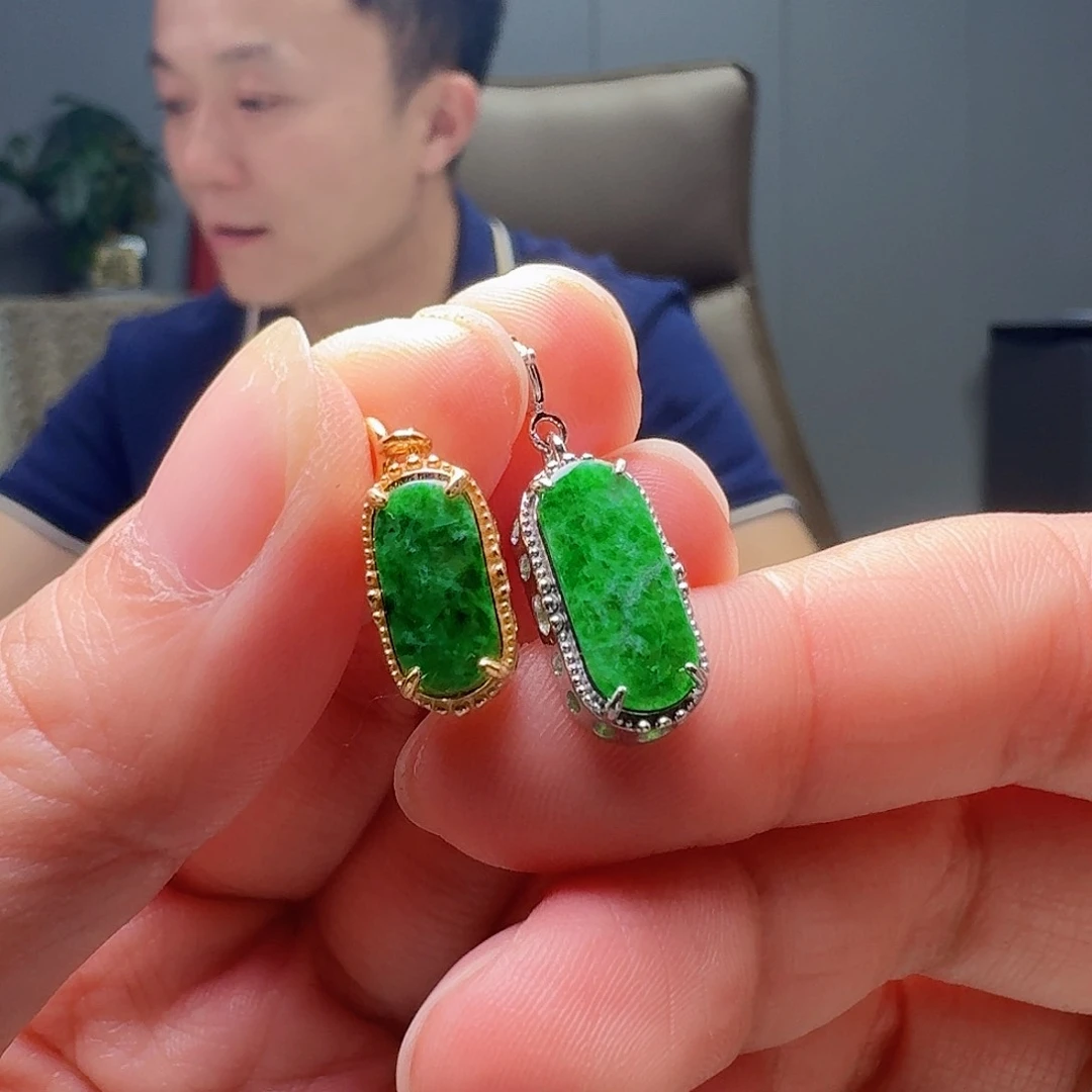 翡翠银S925镶嵌吊坠(不含链)多样性发货其一