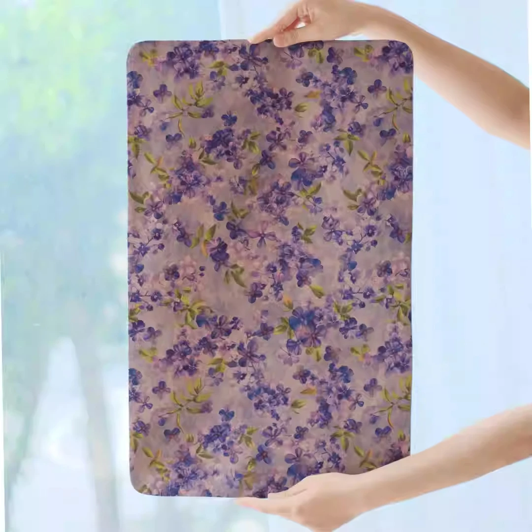 中国风鸳鸯戏水紫花双面茶席壶承套餐高档复古古风简约禅意吸水