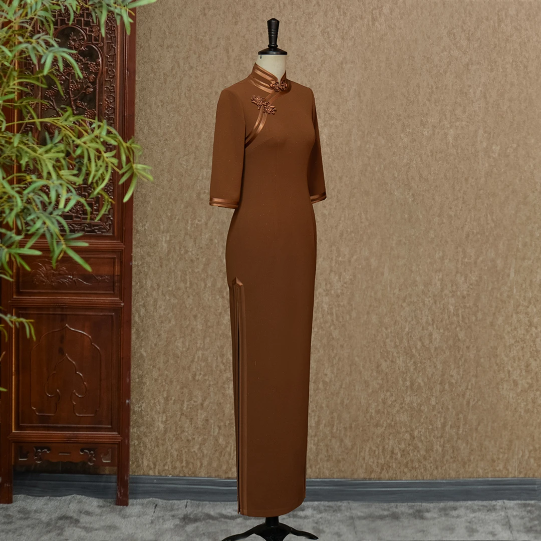 秋画故屏-改良旗袍（隆佳秀走秀旗袍111589）