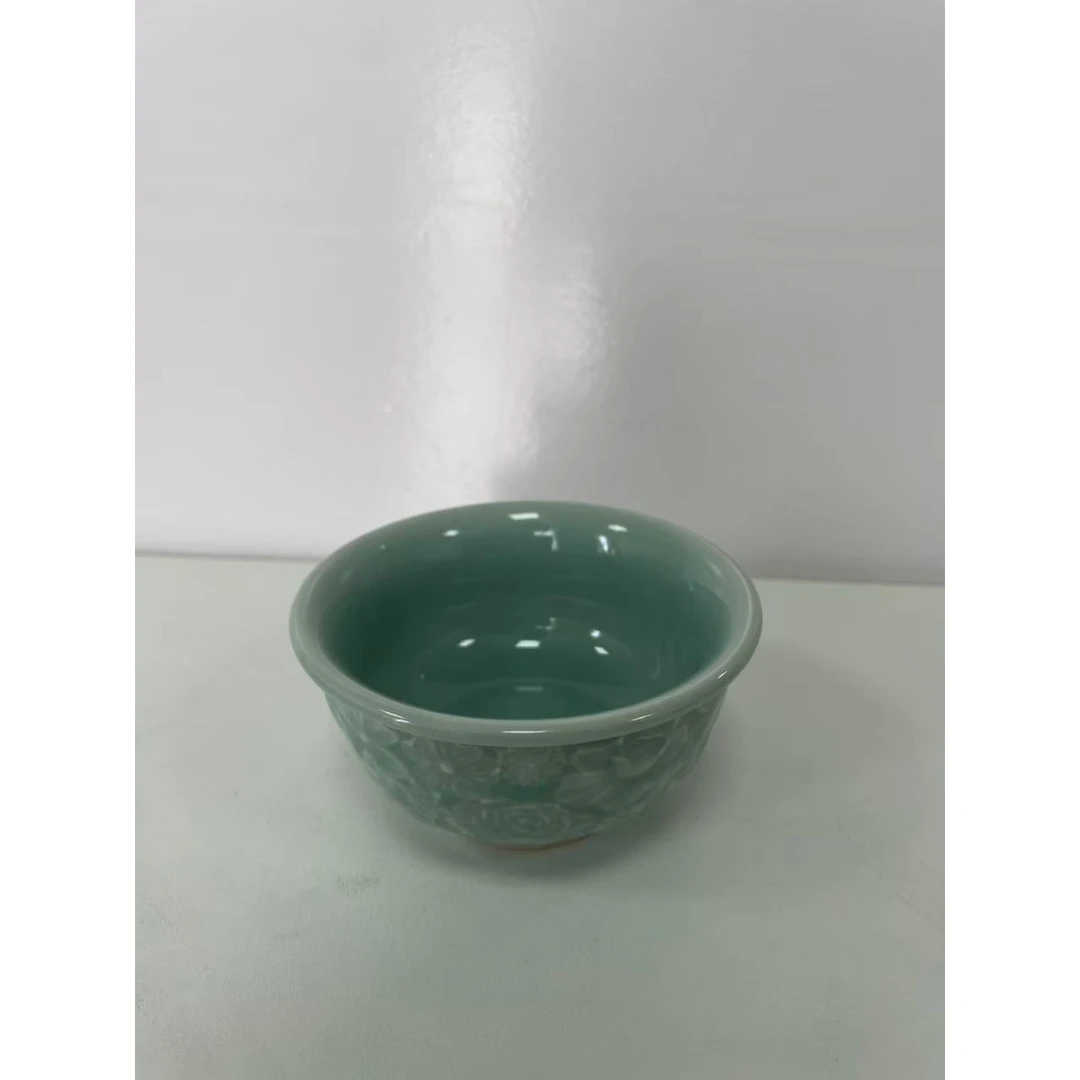 【龙泉】粉青 压手杯 陶瓷 lq-5057