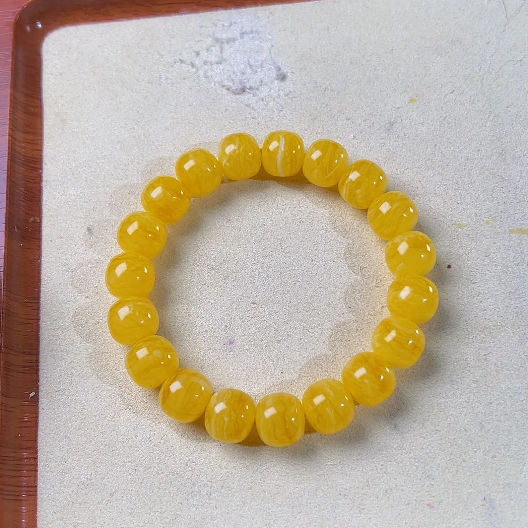 琥珀裸石未镶嵌焦皮同料虎皮老型11 m