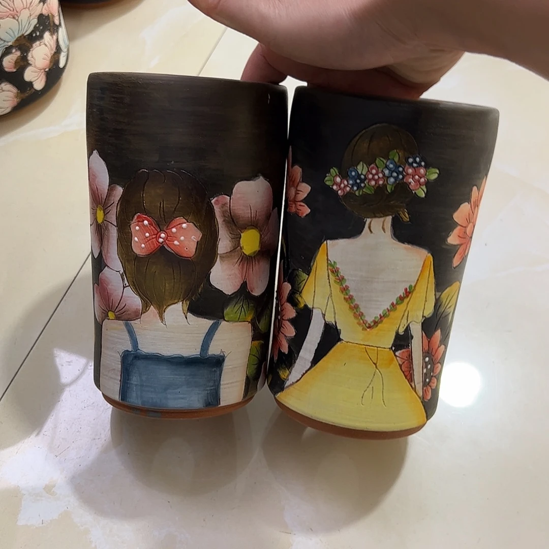 景德镇炫彩手绘口8.5高16.5