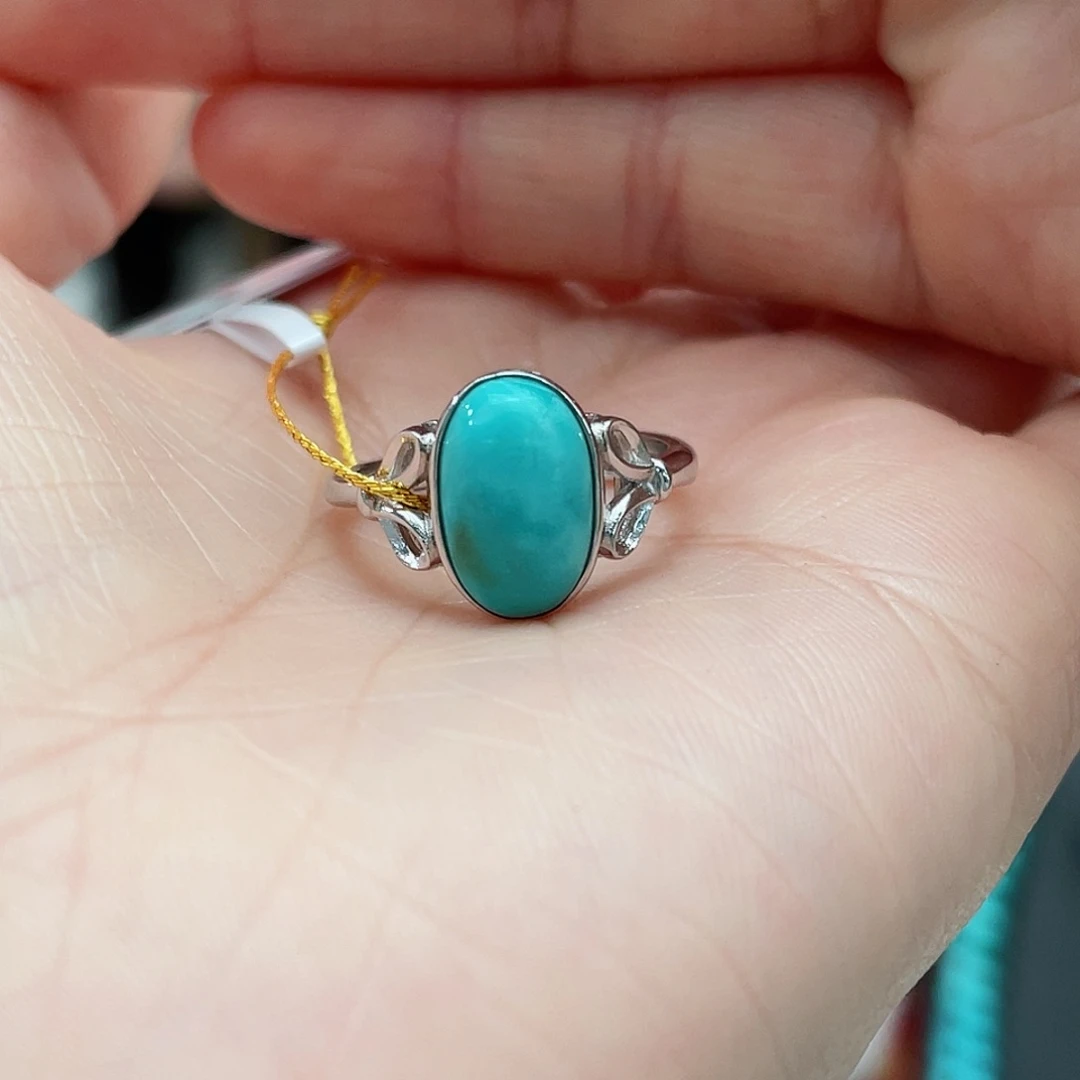 绿松石颈饰银S925镶嵌