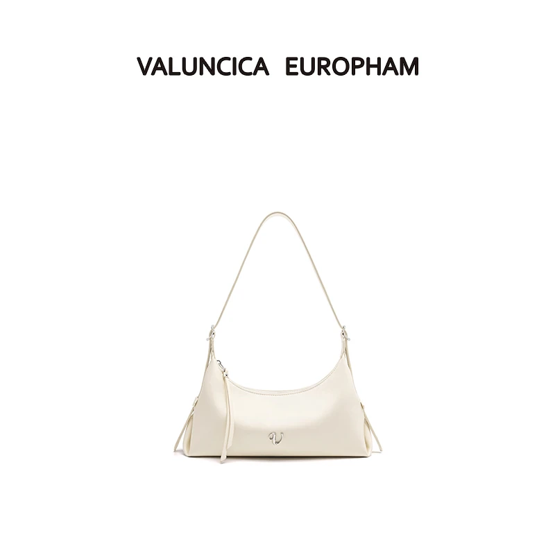 Valuncica/华伦西亚舒舒包小众新款牛皮斜挎饺子包单肩腋下包包女