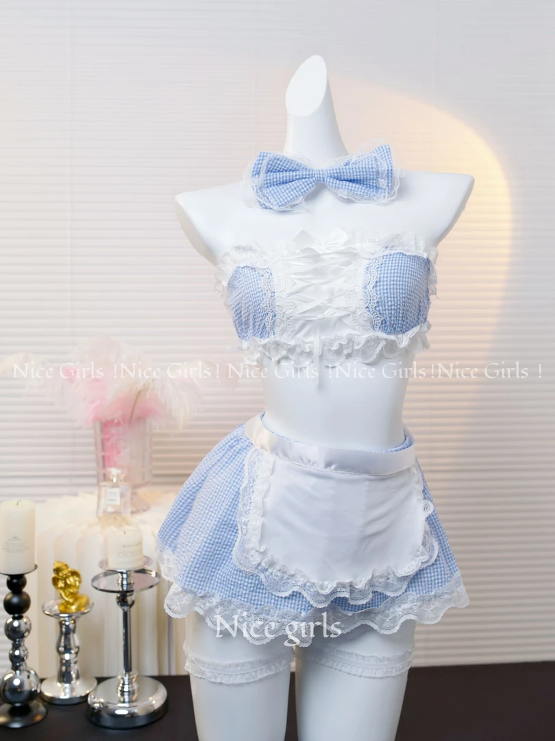 【晴空】睡衣性感火辣露背诱惑女仆角色扮演制服大码蕾丝法式睡衣