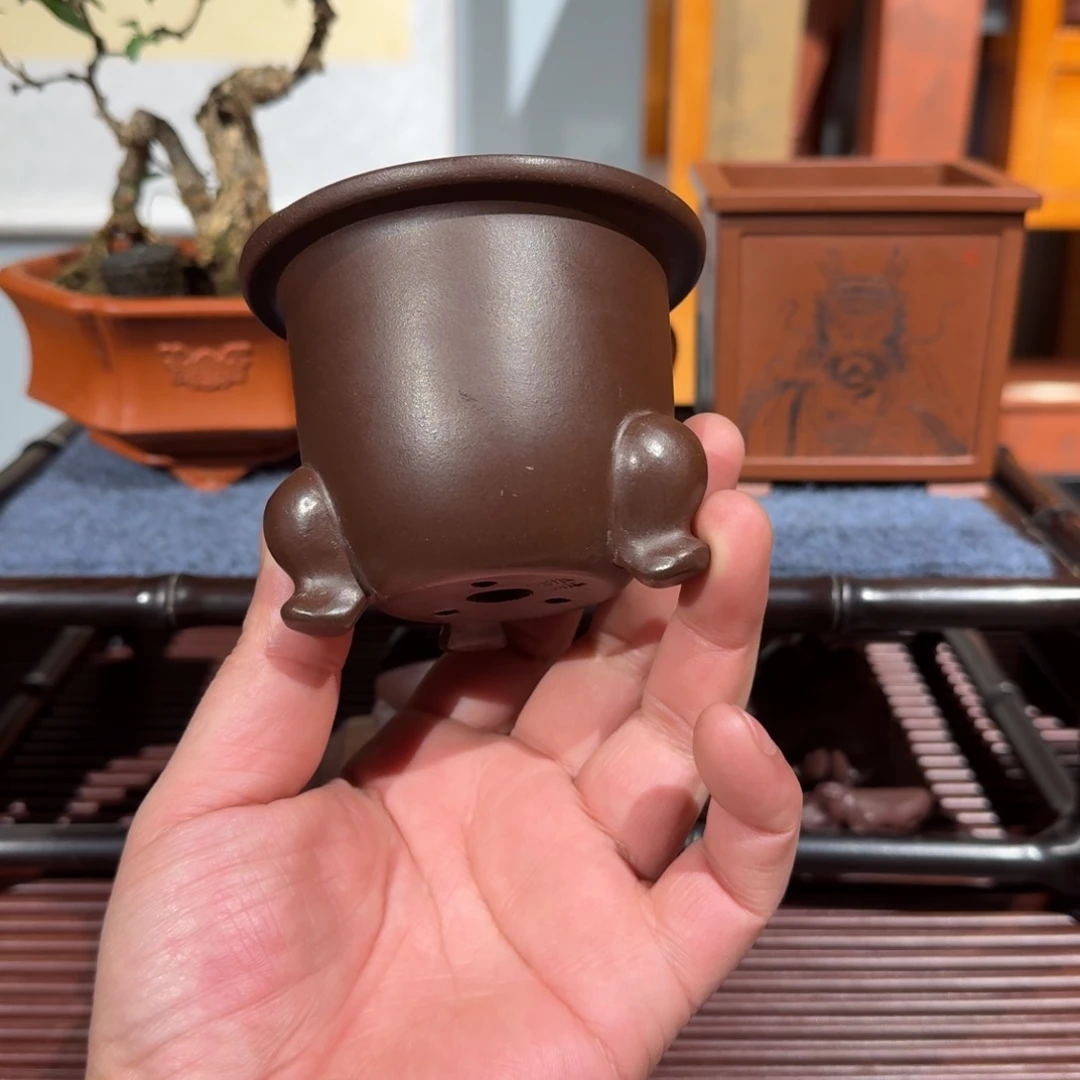 紫砂花盆原矿紫泥