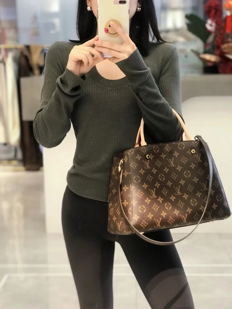 95新 LouisVuitton/路易威登 lv 蒙田中号老花/98新/优选