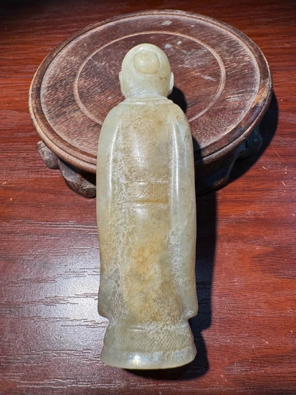 和田玉玉人佣摆件