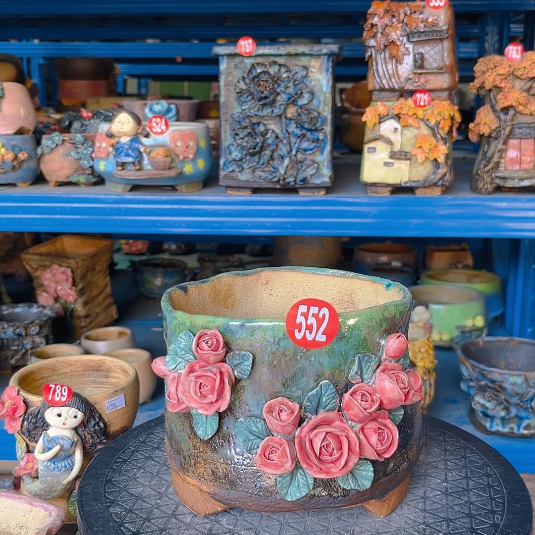 552 号手工花盆陶然花器