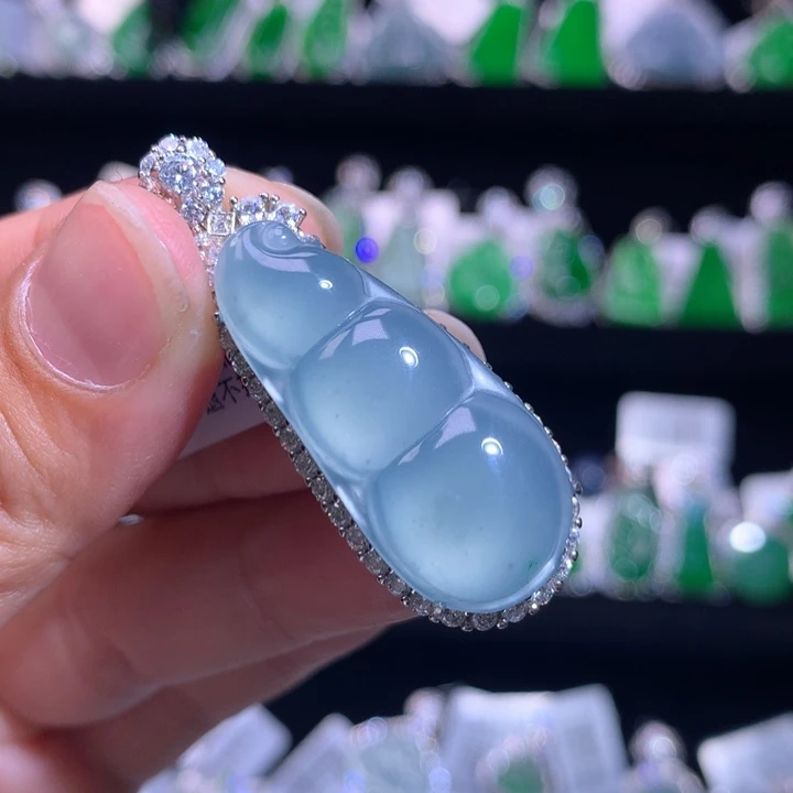 【闪购商品】颈饰银S925镶嵌翡翠天然翡翠