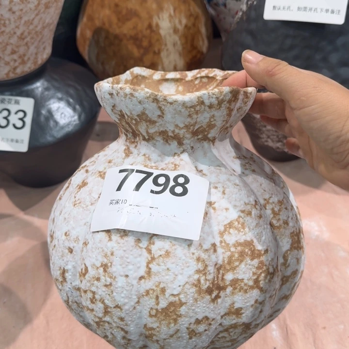 瓷片景德镇高温花器编码7798高23口8默认无孔
