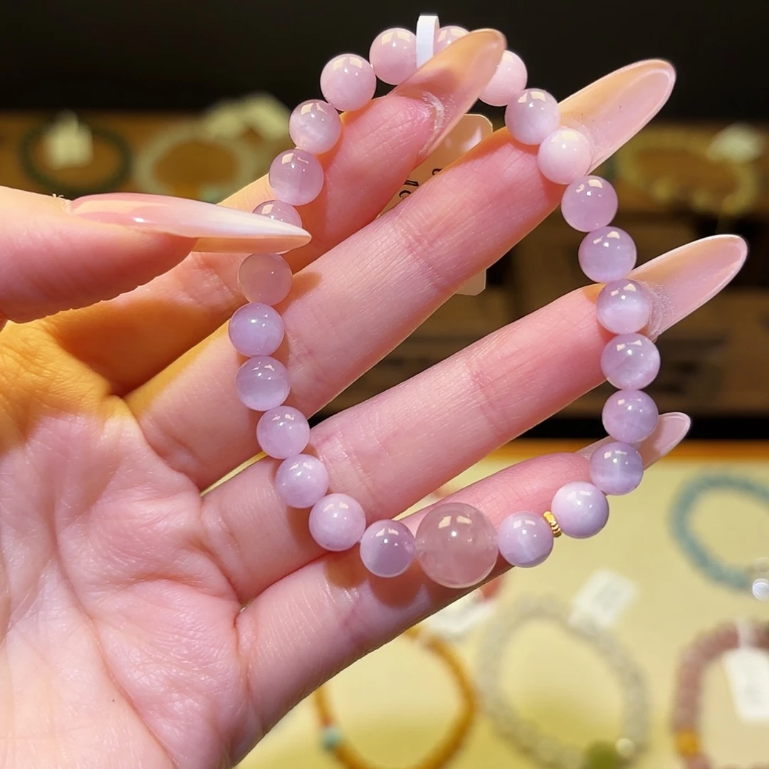 银S925镶嵌手链水晶紫9301