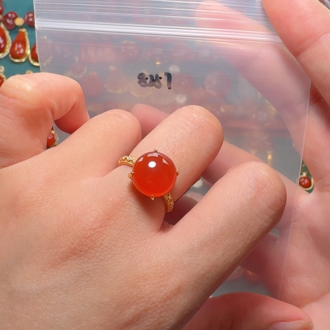 南红玛瑙南红银S925镶嵌