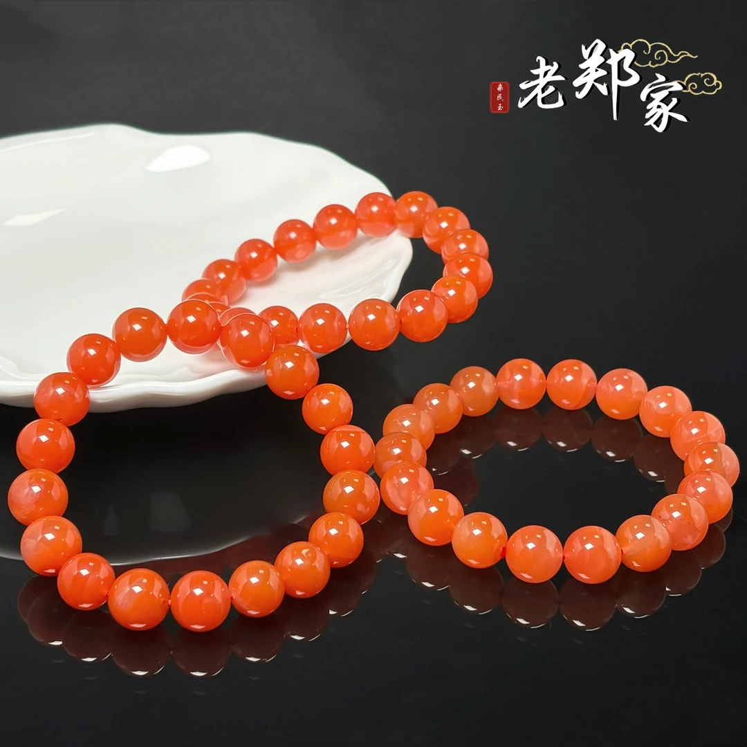 【何晟铭专属】天然南红玛瑙手串 约11mm+（多样性发一件）HA1B750