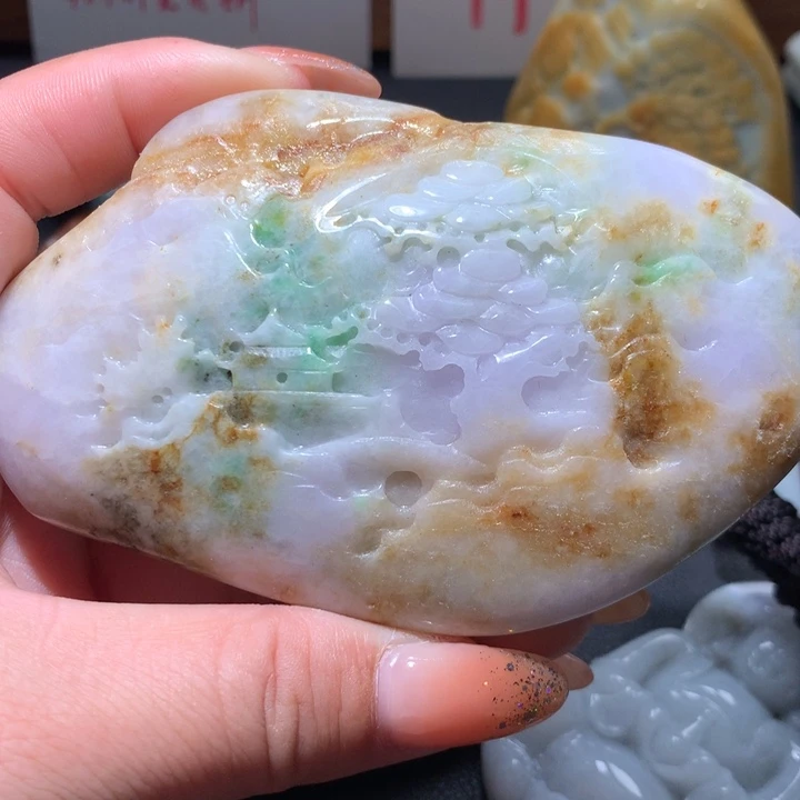 翡翠未镶嵌颈饰保真天然A货翡翠
