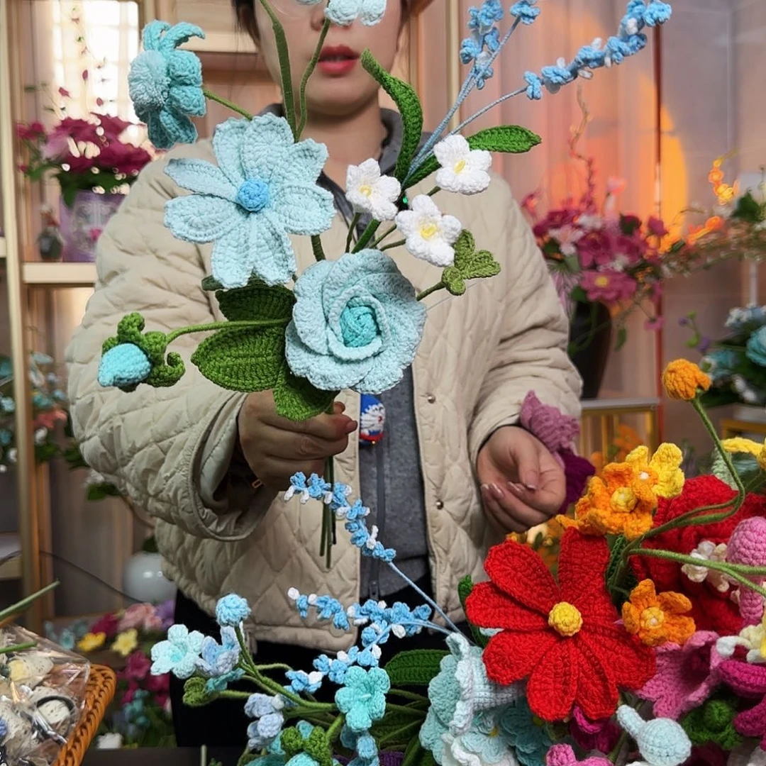 手工钩织设计花束