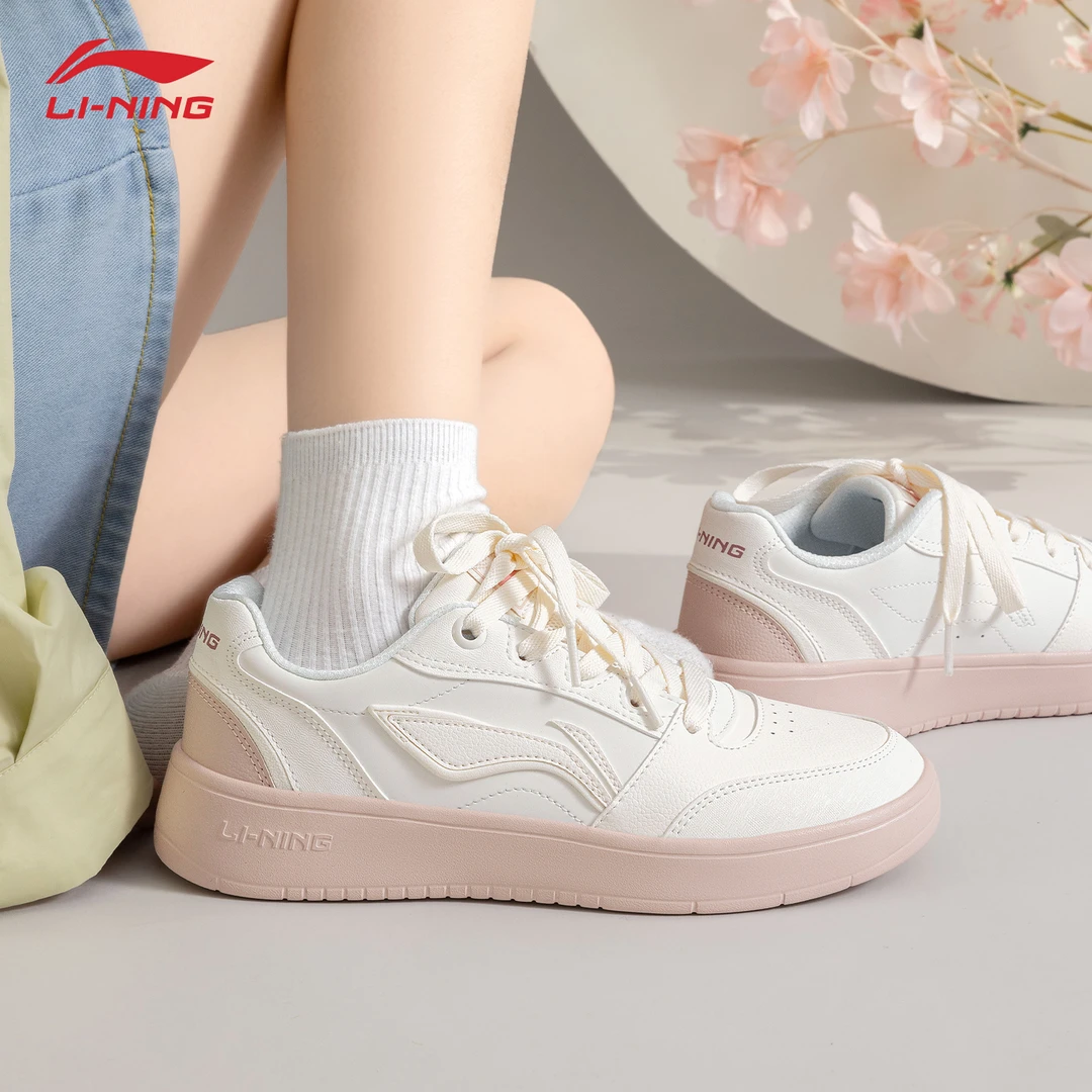 李宁元宝v3女鞋2025夏季新款板鞋透气低帮时尚休闲运动鞋子女款