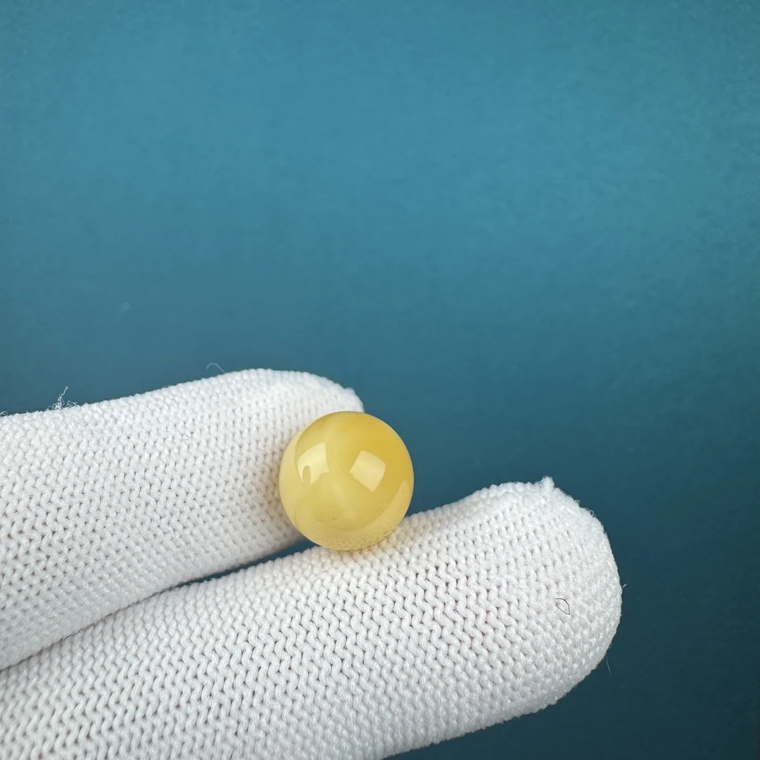 D3956[瑕疵]天然蜜蜡 圆珠12.2mm支持复检假一赔十