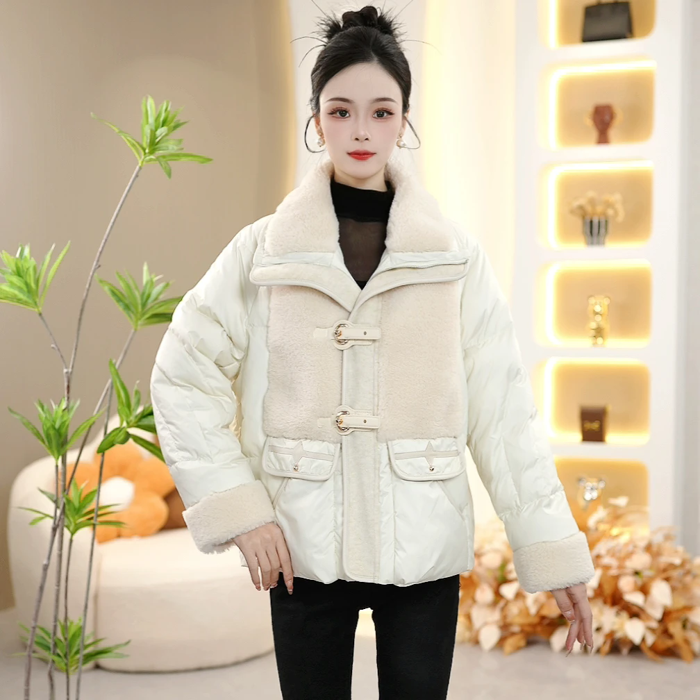 【SJYF5089】2024年秋冬新款时尚洋气宽松保暖加厚休闲显瘦羽绒服