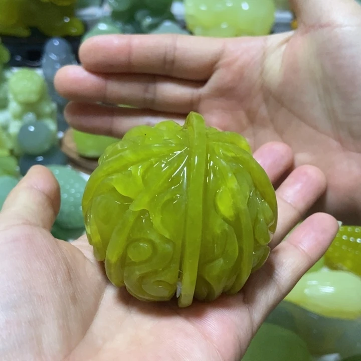 【闪购商品】未镶嵌蛇纹石玉把件王*平