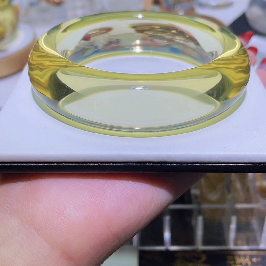 未镶嵌手镯水晶天然巴西黄水手镯