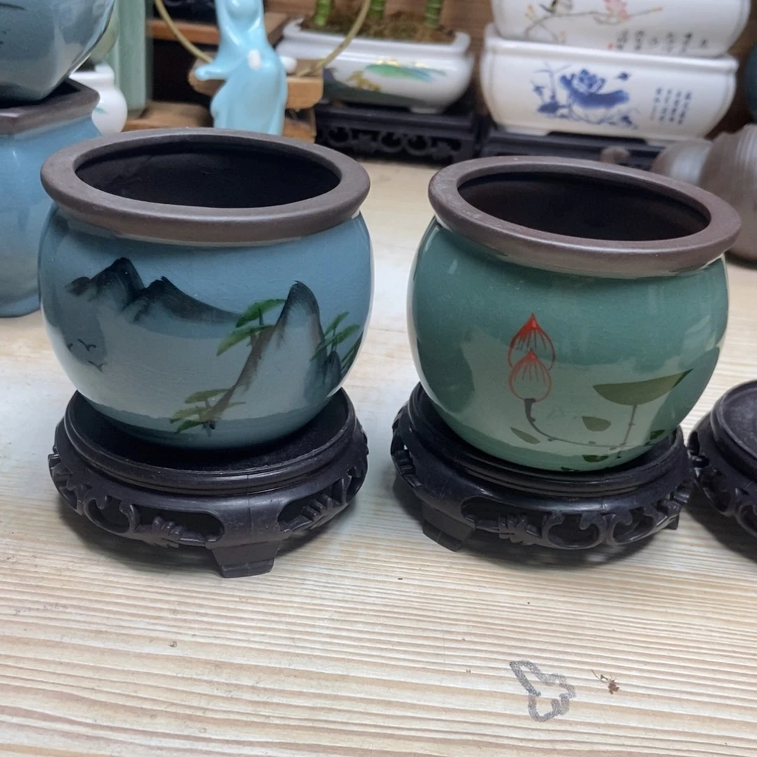 瓷片陶瓷花盆陶瓷艺术