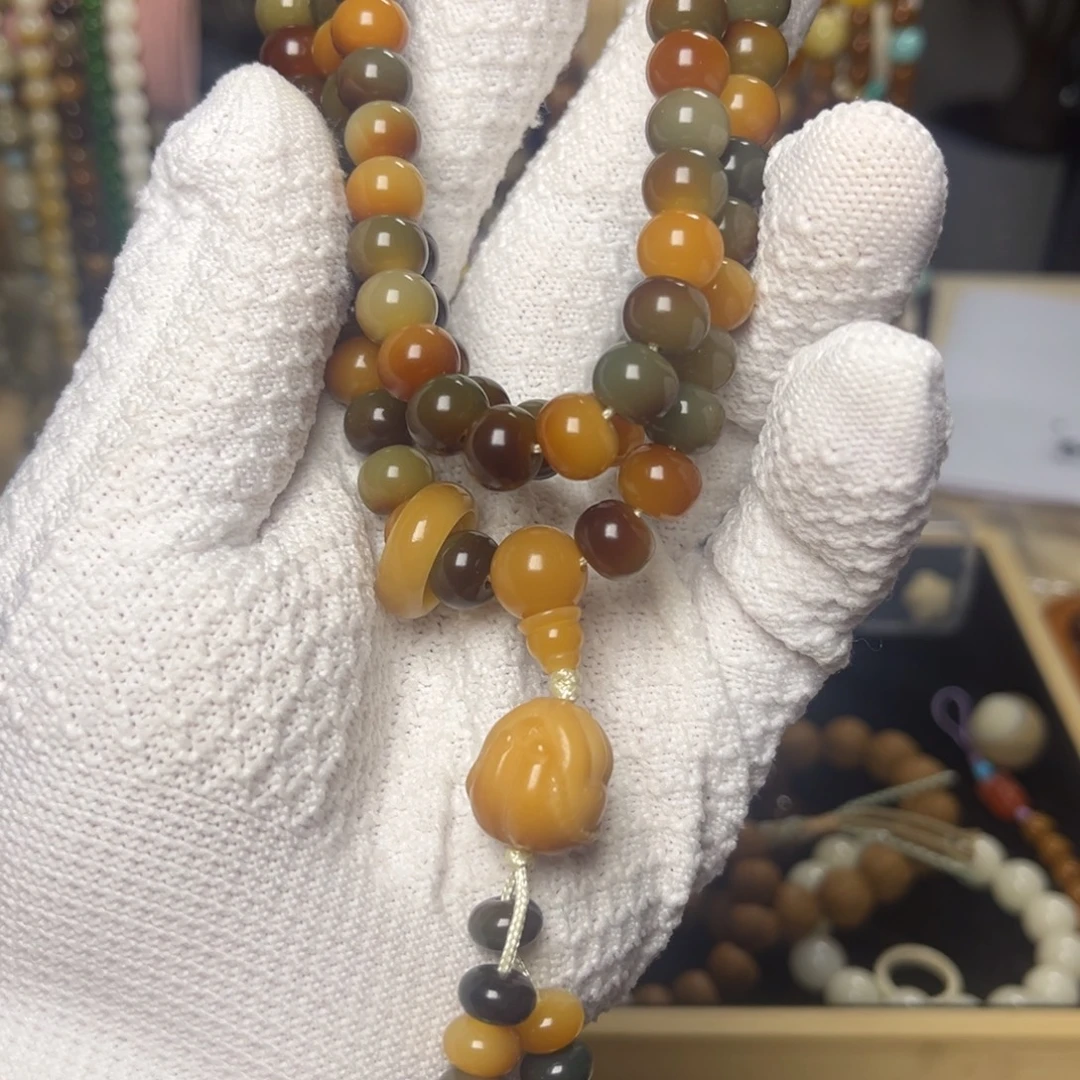 菩提根/象牙果吊坠多宝108