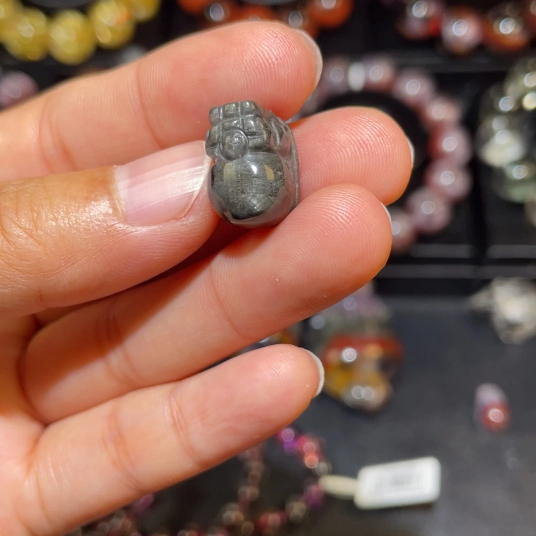 未镶嵌颈饰水晶黑羽极光貔貅